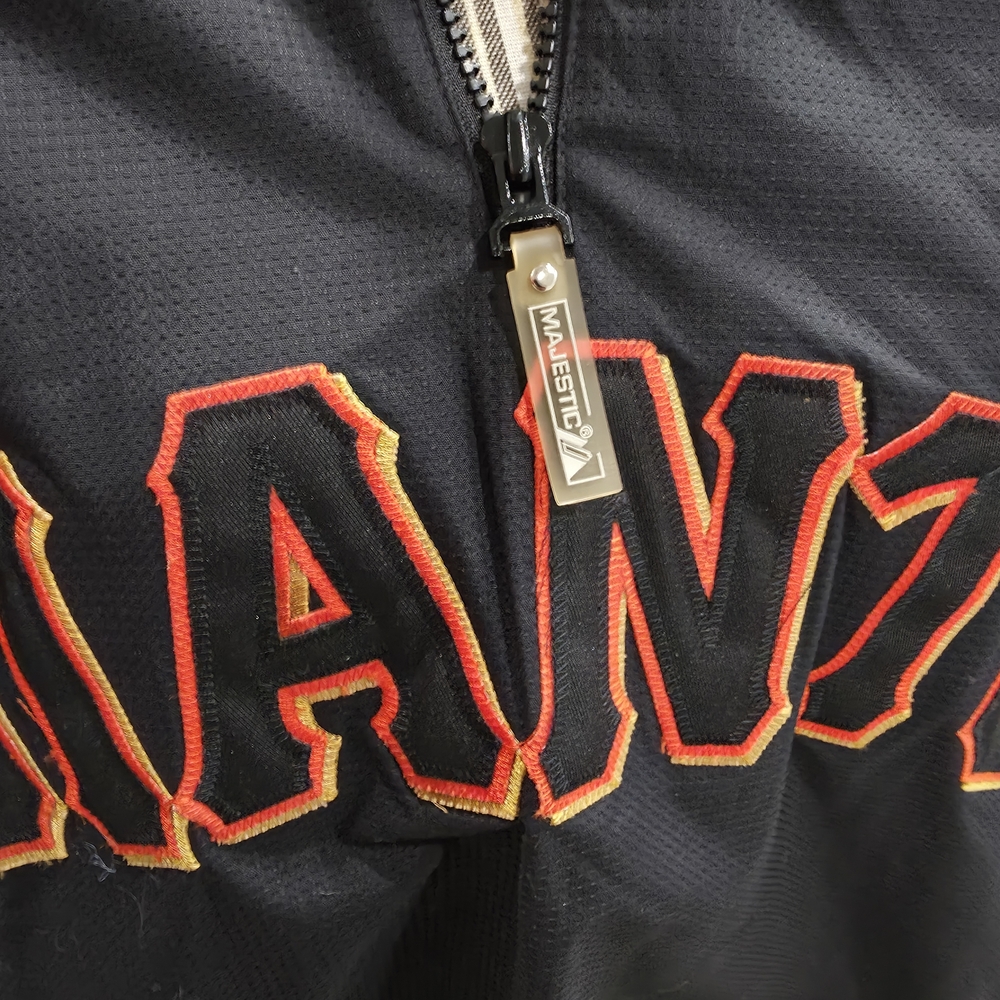 SF Giants Black And Orange Pullover With Side Zipper. - Picture 6 of 9